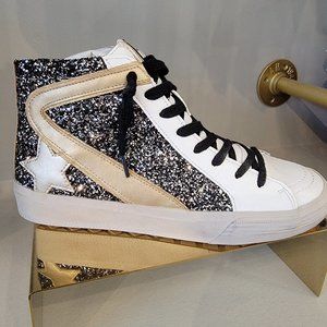 NIB Black Glitter High tops